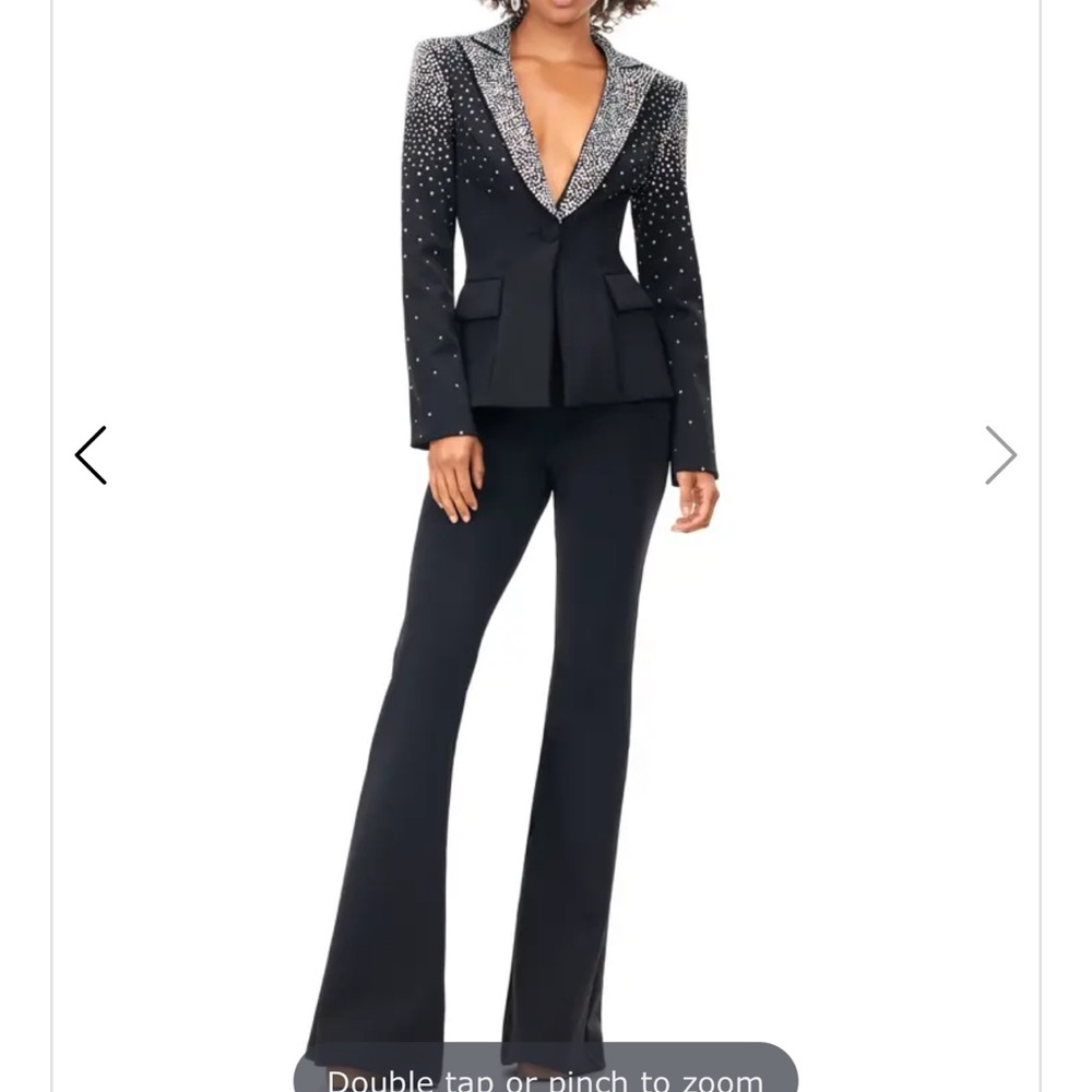 Couture Designer Blazer Jacket With Crystals. Pageant
